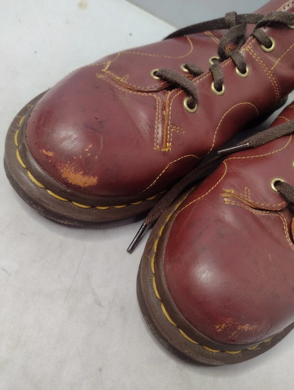 Dr. Martens Church Vintage Monkey Oxblood Maroon Red Ankle Smooth Boots Mens 9